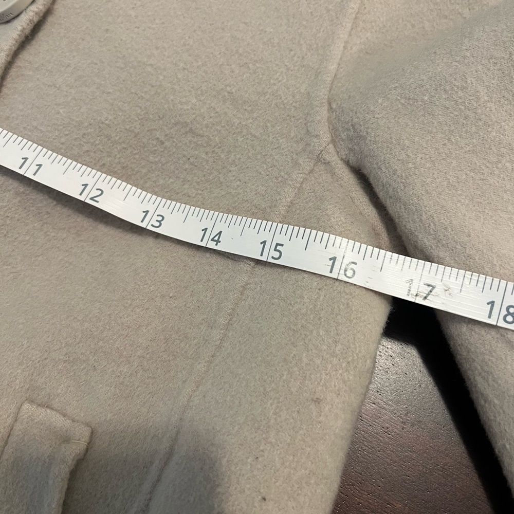 S Max Mara Angora Blend Pea Coat Cream | Quiet Luxury Old Money Chic Timeless - Picture 8 of 16